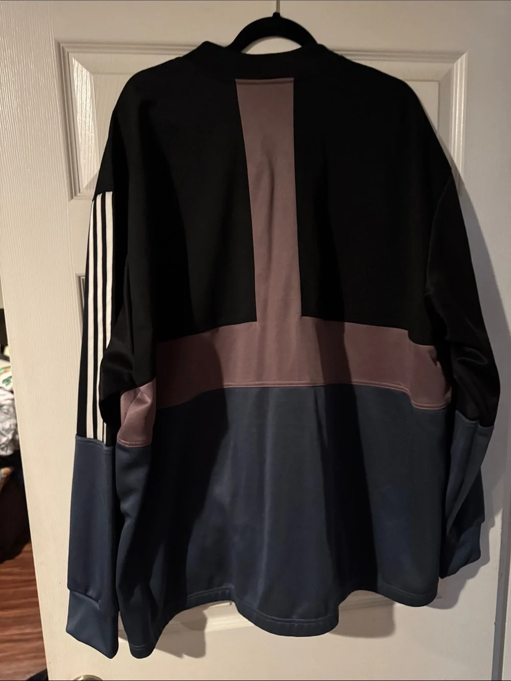 adidas Men's Colorblock Full-Zip Performance Jacket - Black, Mauve, Teal